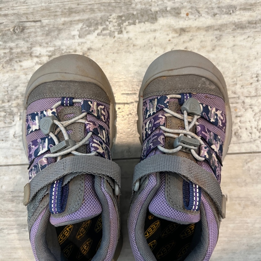Keen Kids Purple and Gray Hook-and-Loop Sneakers